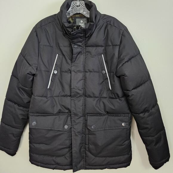 Boys Member's Mark Ultimate Parka Jacket Puffer Sz 14 - 16 Reflective Strips EUC - Picture 1 of 9